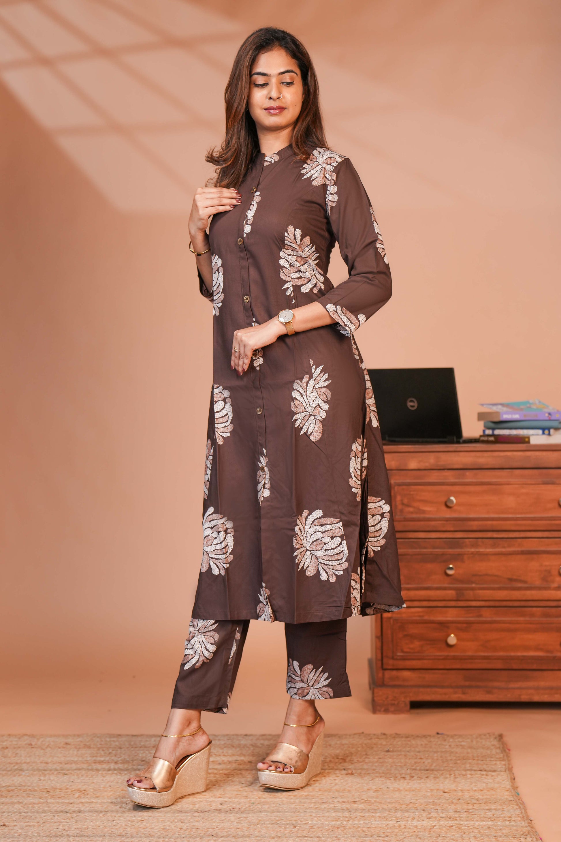 Rustic Botanical This Collection of Ethnic Co-Ord Sets Features a Contemporary Design