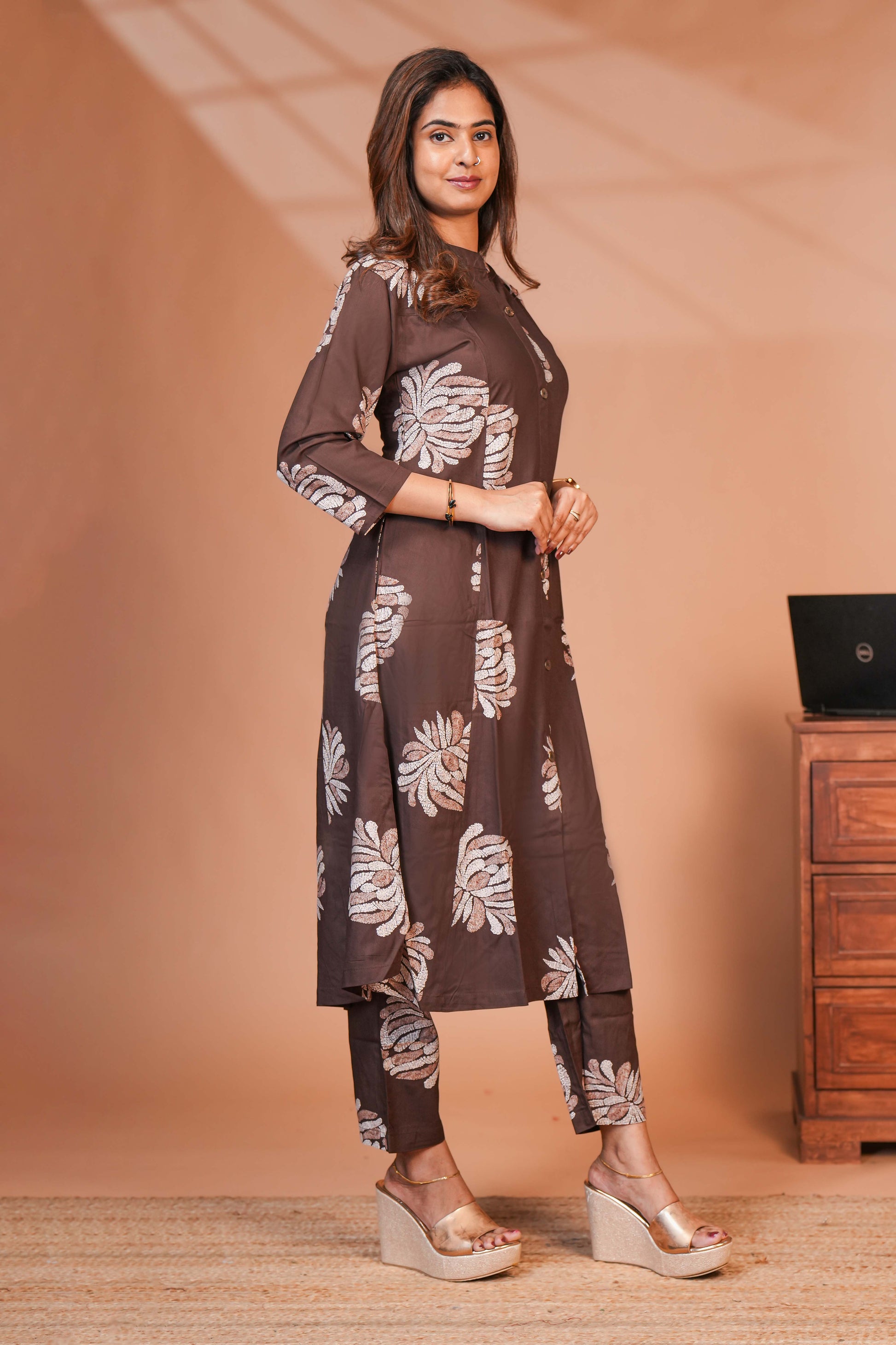 Rustic Botanical This Collection of Ethnic Co-Ord Sets Features a Contemporary Design