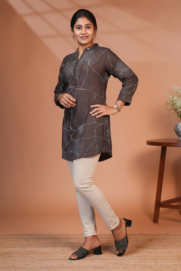Straight-Cut Kurta (Tunic) Classic Ivory Tops