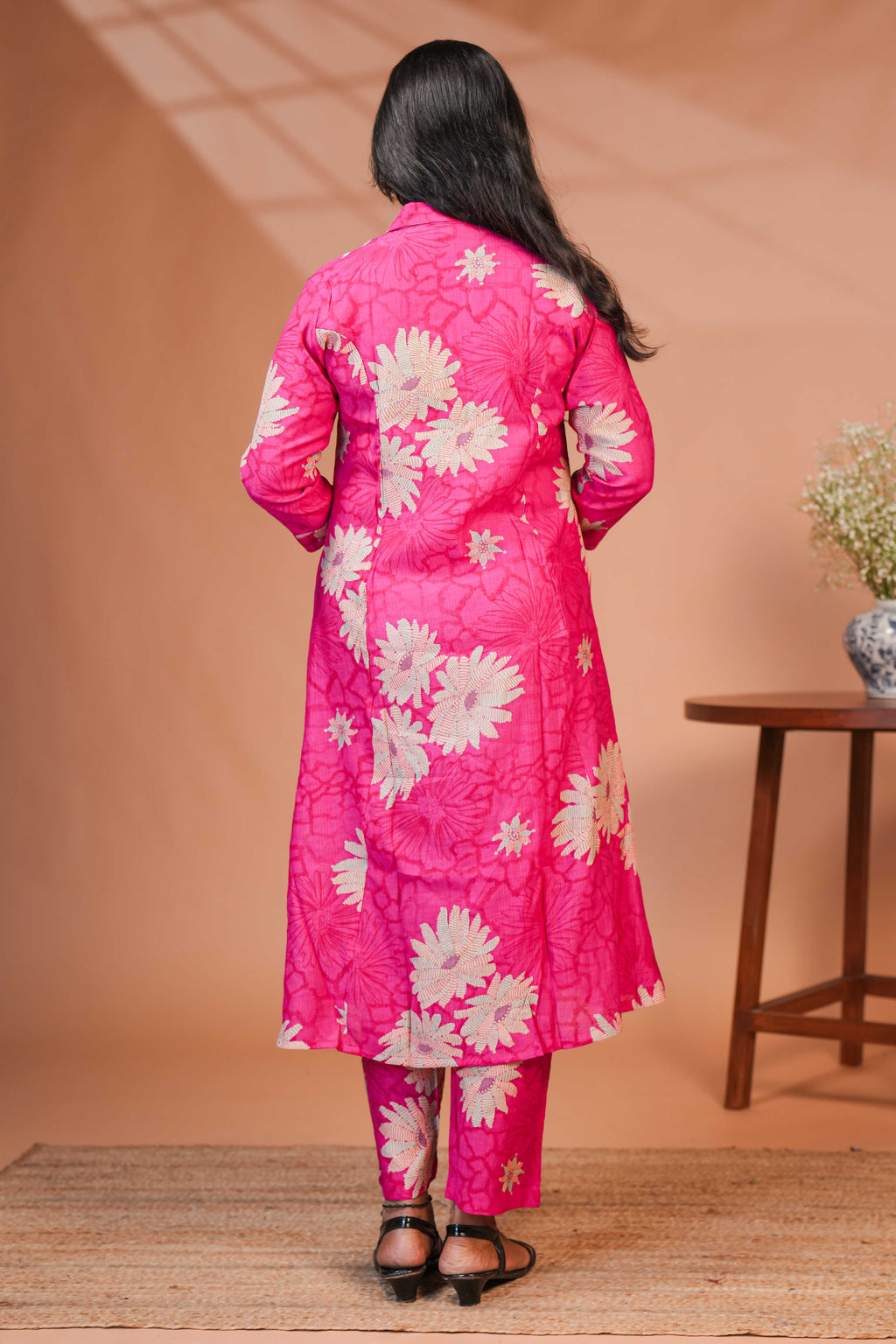 Elements and Modeling Presentation For The Contemporary EthnicDark Pink Co-ord Sets