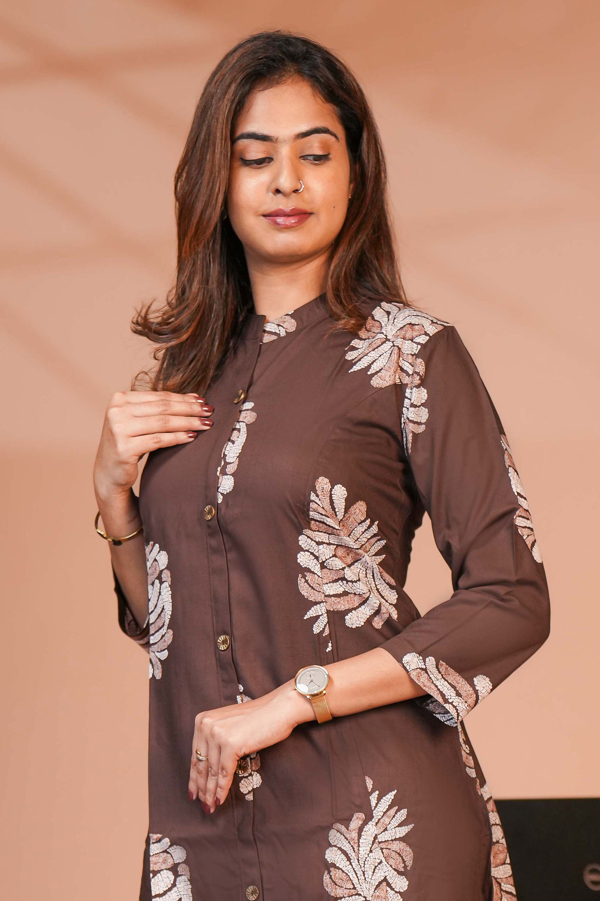 Rustic Botanical This Collection of Ethnic Co-Ord Sets Features a Contemporary Design