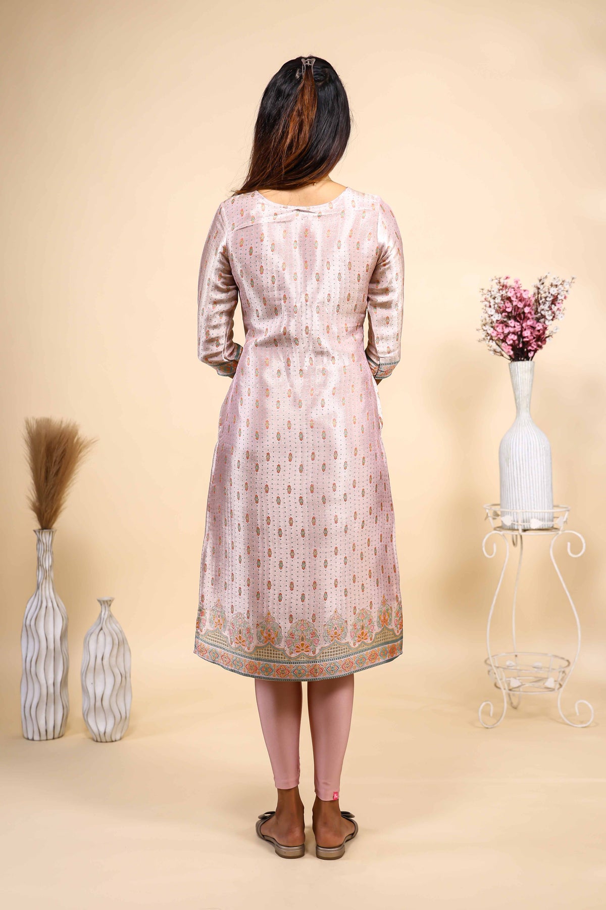 Elegant Light Pink Printed Set with Matching Dupatta 3 Piece set