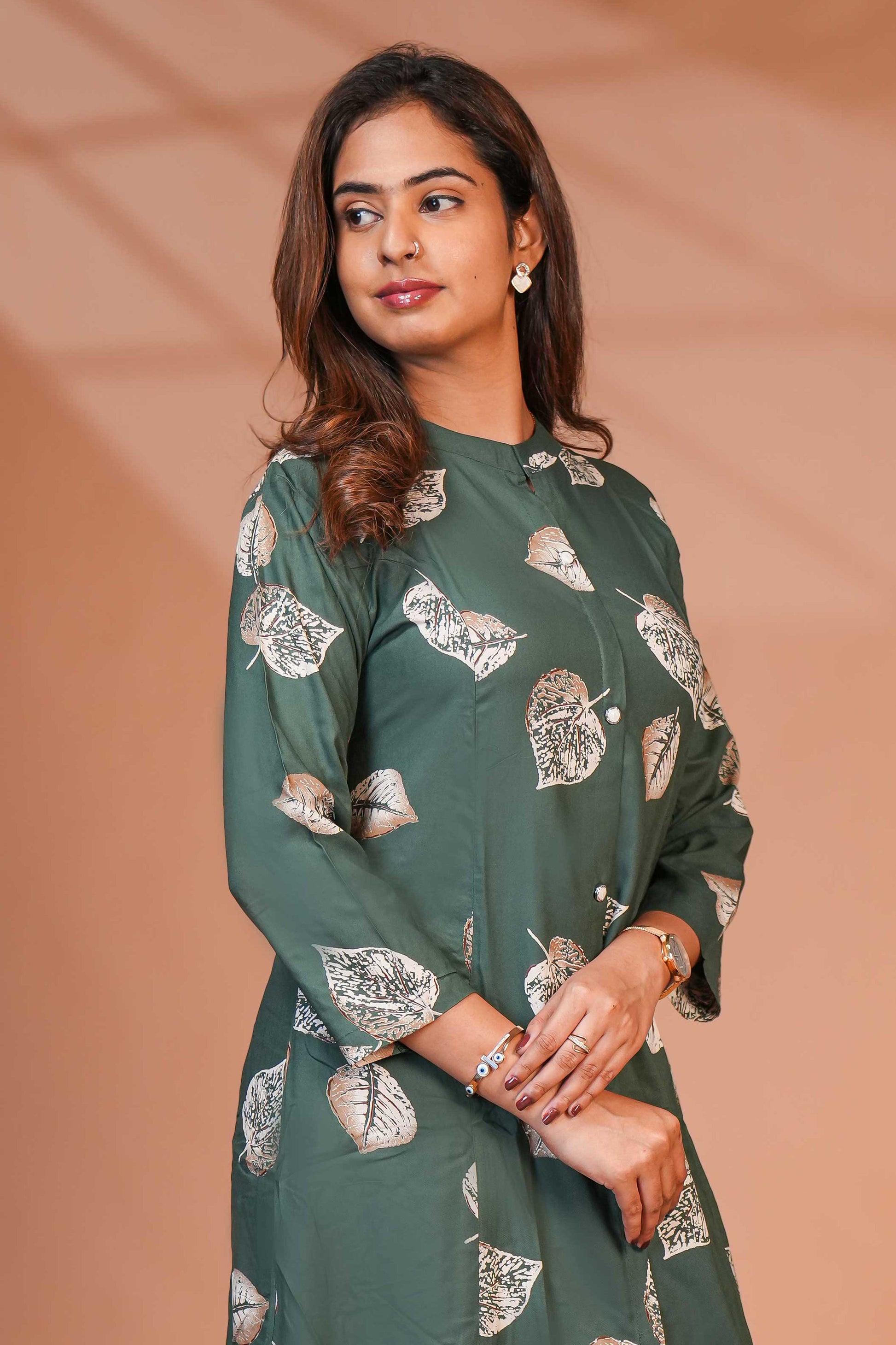 The Fabric is Adorned With An All-Over Vintage Botanical Print.