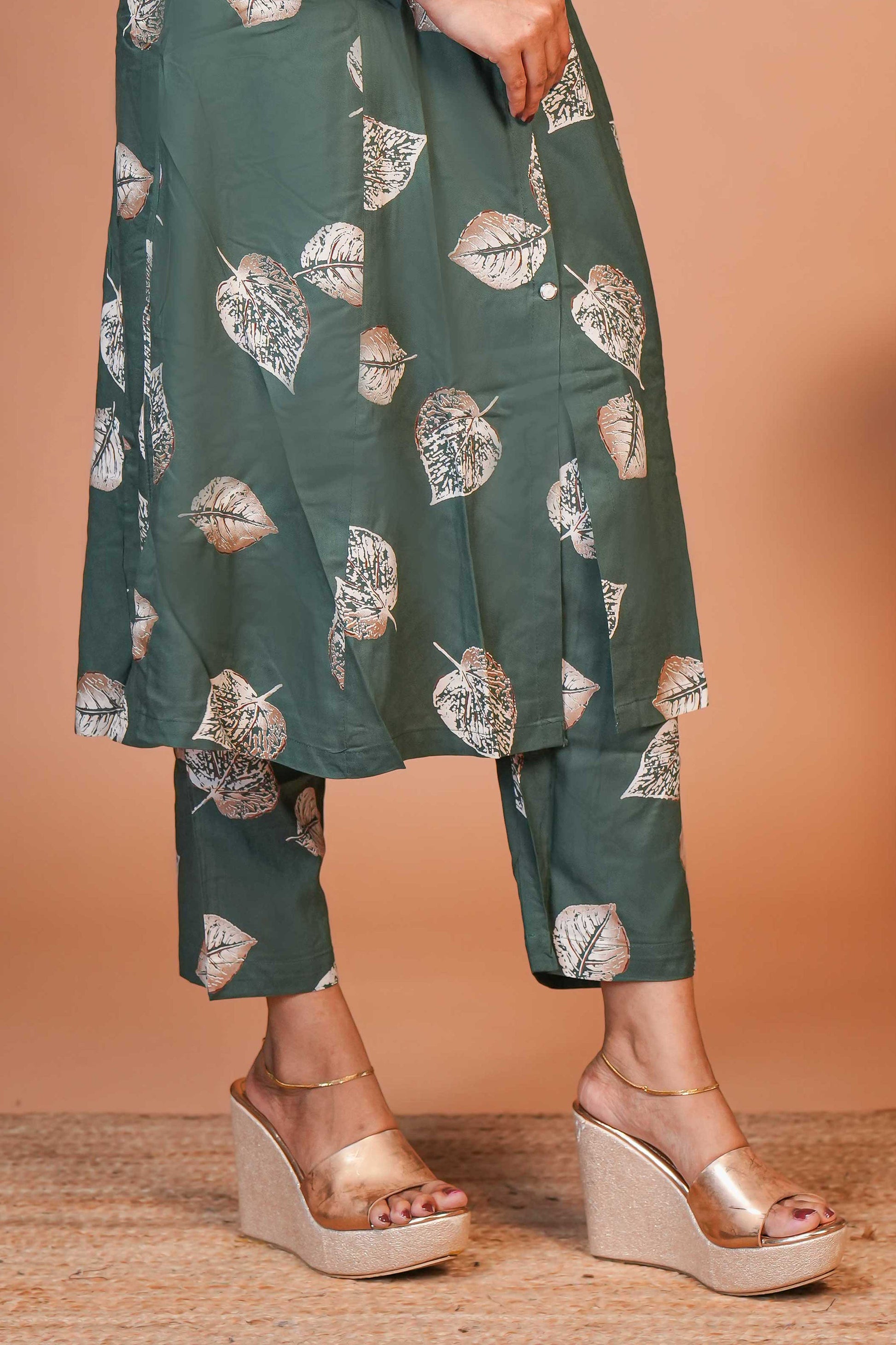 The Fabric is Adorned With An All-Over Vintage Botanical Print.