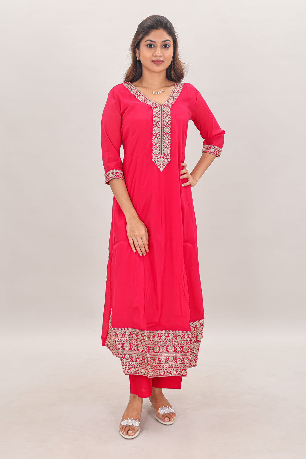 V Neck Co-ord Set From Tamil Nadu

